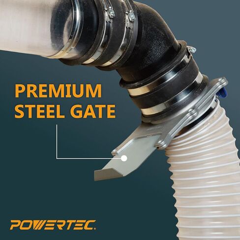 POWERTEC 70295-P6 4-Inch Integrated Blast Gate Clog Resistant, Anti Gap Tapered ABS Plastic Fitting for Dust Collection Systems – 6 Pack in Saudi Arabia