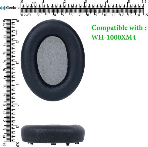 Geekria QuickFit Replacement Ear Pads for Sony WH-1000XM4 Wireless Headphones Ear Cushions, Headset Earpads, Ear Cups Cover Repair Parts (Gold) in Saudi Arabia