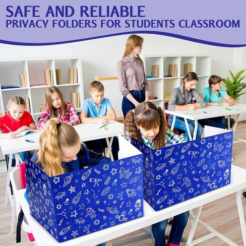 24 قطعة من مجلدات الخصوصية الملهمة من هارلون للطلاب، مقسم مكتب الفصل الدراسي، مجلدات الخصوصية المموجة الكبيرة، لوحات خصوصية كاريل لاختبار الطلاب تقلل من التشتيت (القرطاسية) in Kuwait