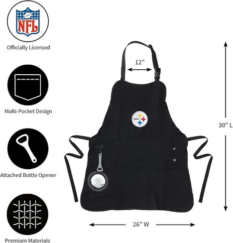 Team Sports America NFL Minnesota Vikings Ultimate Grilling Apron Durable Cotton with Beverage Opener and Multi Tool For Football Fans Fathers Day and More in Kuwait