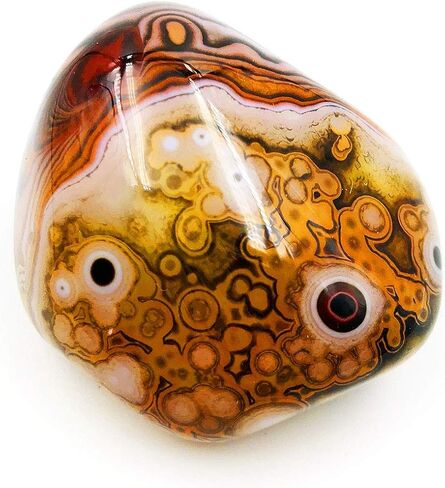 favoramulet Natural Labradorite Palm Stone, Polished Worry Healing Crystal Specimen Sphere Irregular Shaped, 90-125g in Kuwait