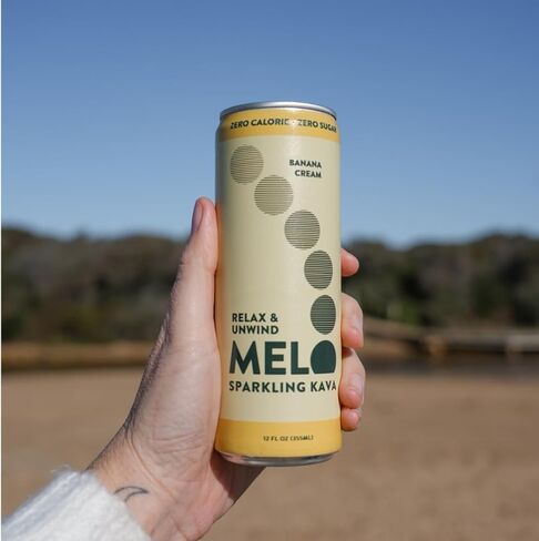 Melo - Banana Cream - Sparkling Kava - 6 Pack (12 Fl Oz) - Non-Alcoholic, Sugar Free, Zero Calories, Gluten Free & Vegan with A Noticeable Calming Effect in Saudi Arabia
