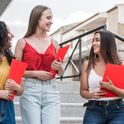 48 Pack Colored Plastic File Folders Sturdy 1/3 Tab File Folders Letter Size Manila Folders 8.5 x 11 Inch Folders with Tabs and Sticky Labels for Office Home Supplies(Black) in Kuwait