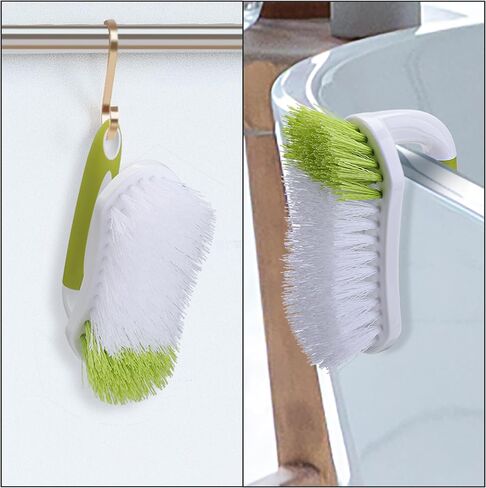 Scrub Brush, Heavy Duty Scrubbing Brushes for Cleaning with Comfortable Grip for Shower, Bathroom, Sink, Kitchen, Bathtub, Floor Cleaning, 2 Pcs in Kuwait