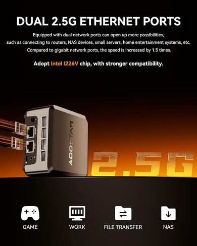 GEM12 AMD Ryzen 7 5825U(8C/16T,up to 4.5GHz), Mini Computer 16GB DDR4 RAM 5512GB M.2 SSD Graphics 8 core 2000 MHz,Support OCULINK 4K Display/HDMI+DP+Type-C in Saudi Arabia