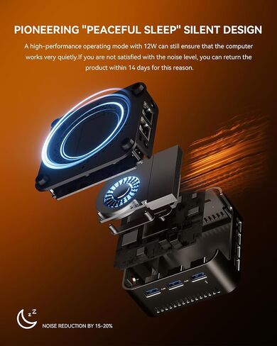 GEM12 AMD Ryzen 7 5825U(8C/16T,up to 4.5GHz), Mini Computer 16GB DDR4 RAM 5512GB M.2 SSD Graphics 8 core 2000 MHz,Support OCULINK 4K Display/HDMI+DP+Type-C in Saudi Arabia