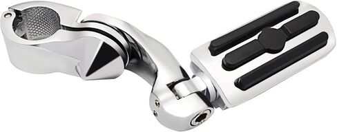Hokuotolite Short Adjustable Foot Pegs Mounts Clamps Kit for Harley Davidson Touring Electra Road King Street Glide with 1.25 Engine Guard(Black) in Saudi Arabia