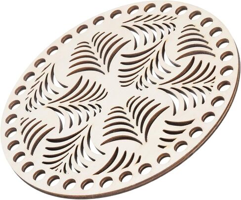 MECCANIXITY Crochet Basket Base 5.5 Inch Circle Wooden Crochet Bag Bottom Unfinished Wood for DIY Craft Basket Crochet Bag Weaving Knitting Base in Saudi Arabia