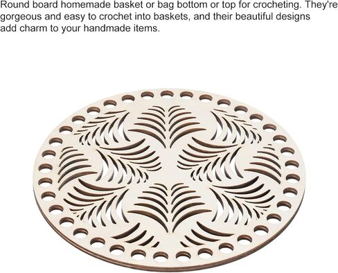 MECCANIXITY Crochet Basket Base 5.5 Inch Circle Wooden Crochet Bag Bottom Unfinished Wood for DIY Craft Basket Crochet Bag Weaving Knitting Base in Saudi Arabia