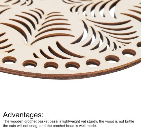 MECCANIXITY Crochet Basket Base 5.5 Inch Circle Wooden Crochet Bag Bottom Unfinished Wood for DIY Craft Basket Crochet Bag Weaving Knitting Base in Saudi Arabia