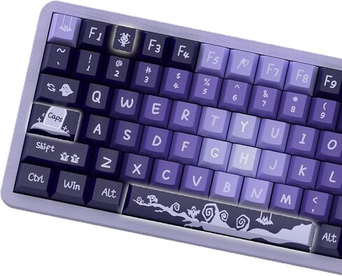 PBT Keycaps, 138 Keys Cute Cat MDA Profile Keycaps Dye-Sublimation, Custom Keyboard Keycaps Set for 61/64/68/84/87/100/104/108 Mechanical Keyboard in Saudi Arabia