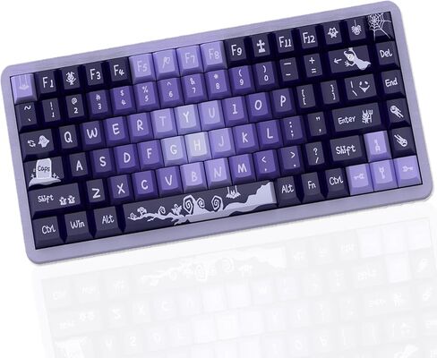 PBT Keycaps, 138 Keys Cute Cat MDA Profile Keycaps Dye-Sublimation, Custom Keyboard Keycaps Set for 61/64/68/84/87/100/104/108 Mechanical Keyboard in Saudi Arabia