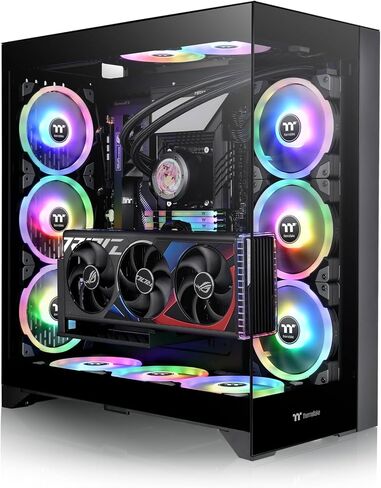 Thermaltake CTE C750 TG ARGB E-ATX Full Tower with Centralized Thermal Efficiency Design; 3x140mm CT140 ARGB Fans Pre-Installed; Tempered Glass Front & Side Panel; CA-1X6-00F1WN-01; Black in Saudi Arabia