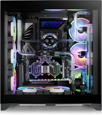 Thermaltake CTE C750 TG ARGB E-ATX Full Tower with Centralized Thermal Efficiency Design; 3x140mm CT140 ARGB Fans Pre-Installed; Tempered Glass Front & Side Panel; CA-1X6-00F1WN-01; Black in Saudi Arabia