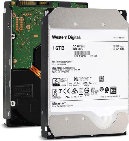 WD Ultrastar DC HC550 18TB 7200RPM 3.5" SATA Hard Drive WUH721818ALE6L4 (Renewed) in Saudi Arabia