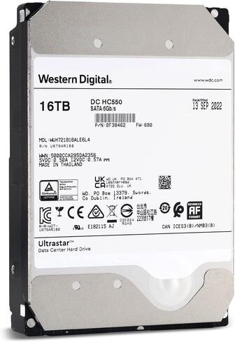 WD Ultrastar DC HC550 18TB 7200RPM 3.5" SATA Hard Drive WUH721818ALE6L4 (Renewed) in Saudi Arabia