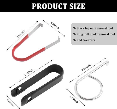 IHOTDER 4PCS Car Lug Nut Cover Removal Tool Kit,Professional Hubcap Removal Tool for Repair & Remove Wheel Nuts,Universal Lug Nut Caps Puller Car Accessories for Most Car Truck SUV (4PCS) in Saudi Arabia