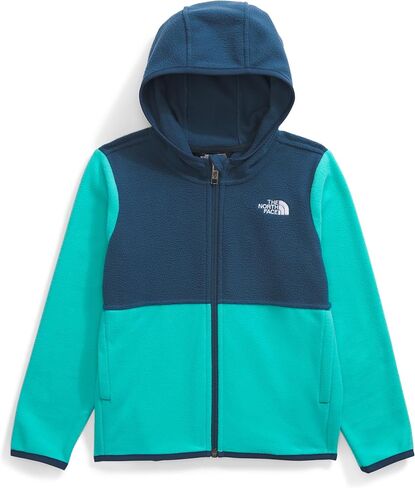 سترة بغطاء رأس جلاسير بسحاب كامل للأطفال من THE NORTH FACE، كاكي ستون، 7 in Kuwait