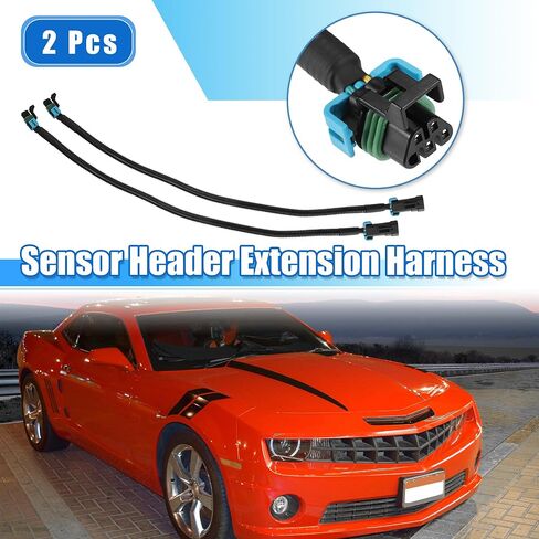 X AUTOHAUX 2pcs Oxygen O2 Sensor Header Extension Harness for Chevrolet Camaro 2010-2013 for Chevrolet Corvette 2006-2013 in Saudi Arabia