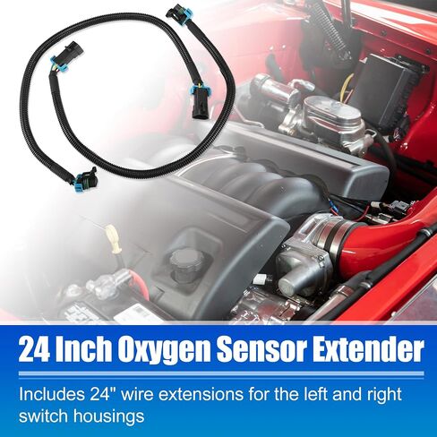 X AUTOHAUX 2pcs Oxygen O2 Sensor Header Extension Harness for Chevrolet Camaro 2010-2013 for Chevrolet Corvette 2006-2013 in Saudi Arabia