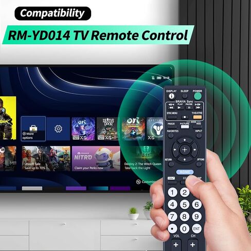 RM-YD080 Replacement Remote Control for Sony TV KDL-42EX440 KDL-40BX451 KDL-40BX450 KDL-46BX451 KDL-22EX350 KDL-32EX340 KDL-42EX441 KDL-46BX450 KDL22EX350 KDL32EX340 KDL42EX441 KDL42EX440 in Saudi Arabia
