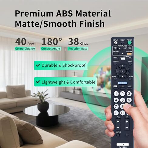 RM-YD080 Replacement Remote Control for Sony TV KDL-42EX440 KDL-40BX451 KDL-40BX450 KDL-46BX451 KDL-22EX350 KDL-32EX340 KDL-42EX441 KDL-46BX450 KDL22EX350 KDL32EX340 KDL42EX441 KDL42EX440 in Saudi Arabia