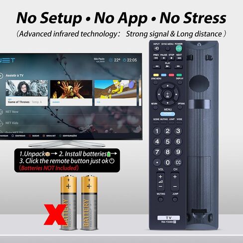 RM-YD080 Replacement Remote Control for Sony TV KDL-42EX440 KDL-40BX451 KDL-40BX450 KDL-46BX451 KDL-22EX350 KDL-32EX340 KDL-42EX441 KDL-46BX450 KDL22EX350 KDL32EX340 KDL42EX441 KDL42EX440 in Saudi Arabia