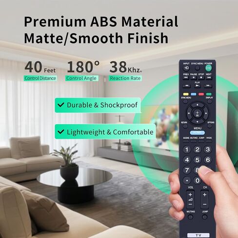 RM-YD080 Replacement Remote Control for Sony TV KDL-42EX440 KDL-40BX451 KDL-40BX450 KDL-46BX451 KDL-22EX350 KDL-32EX340 KDL-42EX441 KDL-46BX450 KDL22EX350 KDL32EX340 KDL42EX441 KDL42EX440 in Saudi Arabia