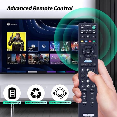 RM-YD080 Replacement Remote Control for Sony TV KDL-42EX440 KDL-40BX451 KDL-40BX450 KDL-46BX451 KDL-22EX350 KDL-32EX340 KDL-42EX441 KDL-46BX450 KDL22EX350 KDL32EX340 KDL42EX441 KDL42EX440 in Saudi Arabia