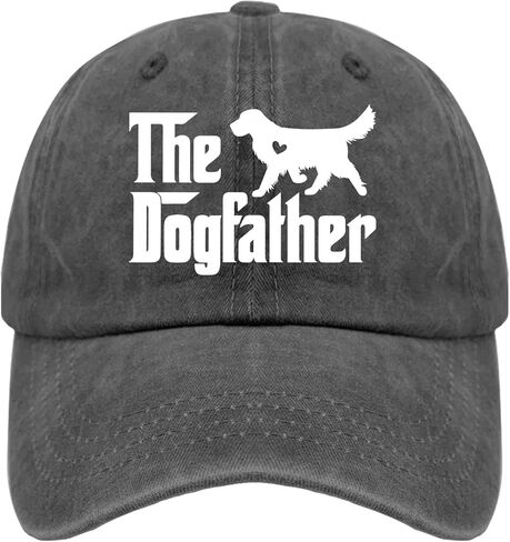 Golden Retriever Hat The Dogfather Baseball Cap for Men Vintage Dad Hat Adjustable Navy Blue in Saudi Arabia
