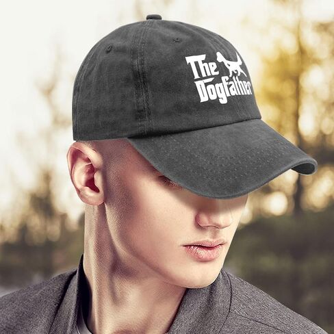 Golden Retriever Hat The Dogfather Baseball Cap for Men Vintage Dad Hat Adjustable Navy Blue in Saudi Arabia