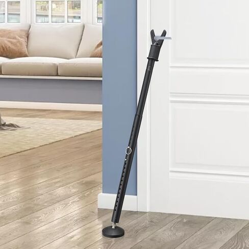 Door Stoppers,Heavy Duty Portable Door Lock,2-in-1 Adjustable Sliding Door Lock Bar,Door Barricade Security Bars for Window, Front Door, Patio Door, Apartment, Hotel Room in Saudi Arabia