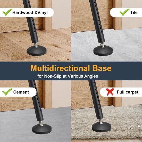Door Stoppers,Heavy Duty Portable Door Lock,2-in-1 Adjustable Sliding Door Lock Bar,Door Barricade Security Bars for Window, Front Door, Patio Door, Apartment, Hotel Room in Saudi Arabia