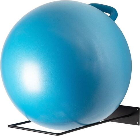 MyGift Wall-Mounted Exercise Ball Rack | Black Industrial Pipe Yoga Stability Ball Storage Display Holder for Home Gym and Studios, Set of 2 in Kuwait