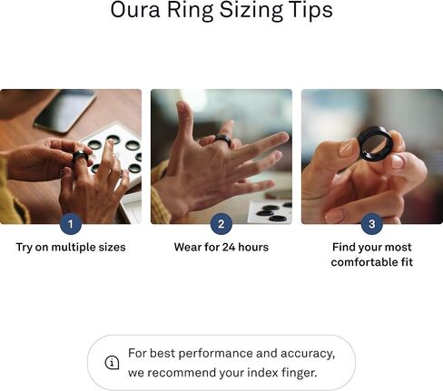 Oura Ring Gen3 Horizon - Rose Gold - Size 7 | Size First with Oura Ring Gen3 Sizing Kit - Sleep Tracking Wearable - Heart Rate - Fitness Tracker - 5-7 Days Battery Life in Kuwait