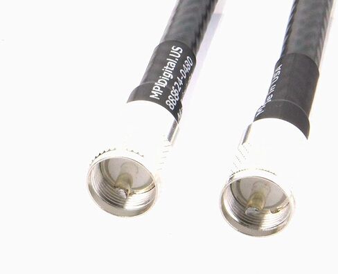 MPD الرقمية أندرو Commscope CNT100/LL100 كابل محوري TS-9 الزاوية اليمنى إلى موصلات الحاجز الإناث N، 3G 4G GMS LTE محول الأقمار الصناعية ضفيرة مزدوجة محمية كابل محوري هوائي محول (12in) in Kuwait