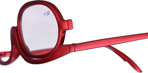 Makeup Glasses with Magnify Eye,Rotating Makeup Glasses for Women Makeup Essential Tool(Black 350) in Saudi Arabia