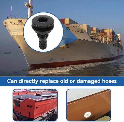 من خلال تركيب الهيكل، قارب 3/4 بوصة من خلال موصل الهيكل ABS بلاستيك من خلال الهيكل مضخة تصريف تصريف خرطوم اقتران منفذ الصرف ملحق للقوارب (أبيض) in Kuwait