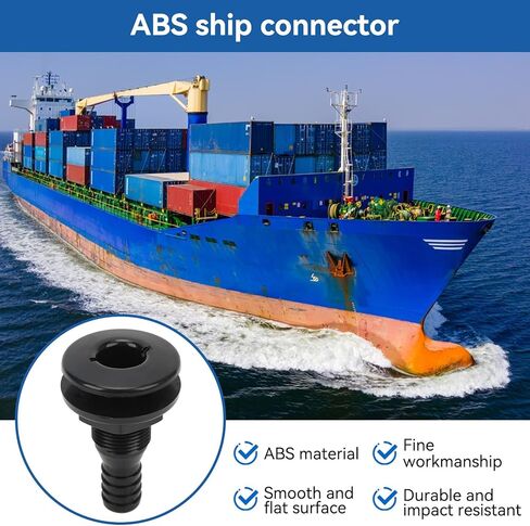 من خلال تركيب الهيكل، قارب 3/4 بوصة من خلال موصل الهيكل ABS بلاستيك من خلال الهيكل مضخة تصريف تصريف خرطوم اقتران منفذ الصرف ملحق للقوارب (أبيض) in Kuwait