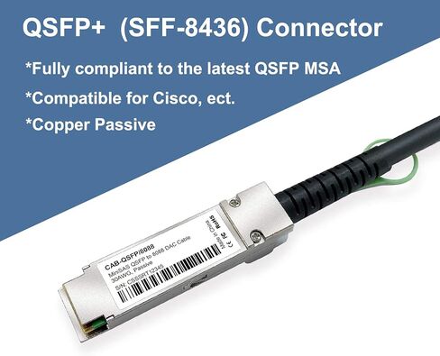 H!Fiber.com QSFP to SFF-8088 MiniSAS Cable, SFF-8436 to SFF-8088 External DDR Hybrid SAS Cable, 100-Ohm, 3 Meter(9.8ft), Copper Passive for NetApp in Kuwait