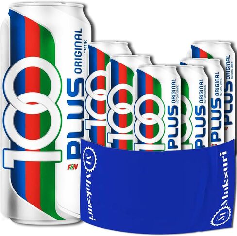 (12 Cans) 100 PLUS Isotonic Sports Drinks Hydration Maksuri Gym Towel Set 11fl oz in Saudi Arabia