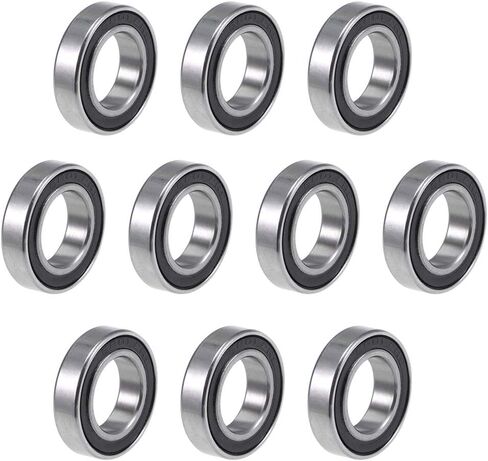 uxcell 6901-2RS Deep Groove Ball Bearings 12mm x 24mm x 6mm Double Sealed Chrome Steel P6(ABEC3) 10pcs in Saudi Arabia