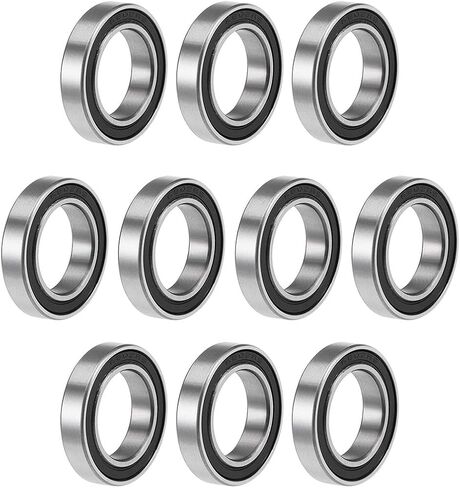 uxcell 6901-2RS Deep Groove Ball Bearings 12mm x 24mm x 6mm Double Sealed Chrome Steel P6(ABEC3) 10pcs in Saudi Arabia