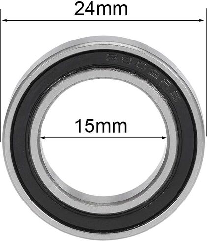 uxcell 6901-2RS Deep Groove Ball Bearings 12mm x 24mm x 6mm Double Sealed Chrome Steel P6(ABEC3) 10pcs in Saudi Arabia