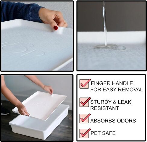 HOP Rabbit Litter Box, Less Mess Designed for Rabbits/Bunnies. Includes Built-in and Removable Hay Feeder and Cover. Dishwasher Safe and BPA-Free. Cat, Guinea Pig and Chinchilla Friendly Too. in Kuwait