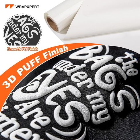 WRAPXPERT Puff Vinyl Khaki Green 3D Puff Vinyl Heat Transfer 10" x5ft Puffy HTV Vinyl Puff Iron on Vinyl Roll for Shirts Heat Press in Kuwait