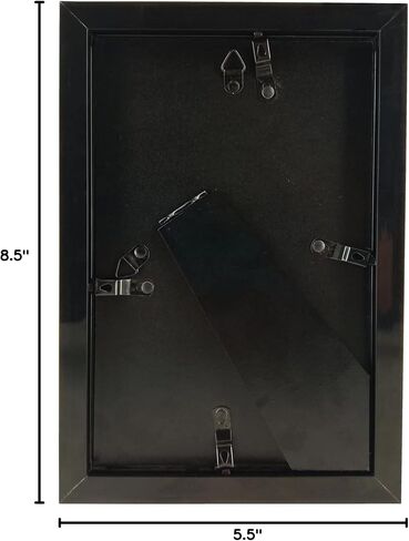 4 Packs,Theatre bill Frame with Real Glass,Black Theatre Frame,Holds 5.5x8.5 inch Media with Installed Hanger and Easel (4, Black Frame) in Saudi Arabia