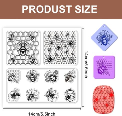 CHGCRAFT Dragon Polymer Clay Texture Sheets Clear Clay Silicone Texture Sheets Silicone Texture Stamp Sheets for DIY Crafts Projects and Making Earrings Jewerly, 5.5x5.5inch in Saudi Arabia