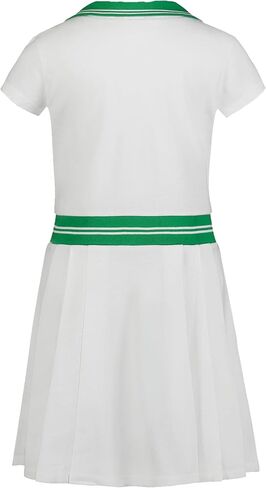 Tommy Hilfiger Girls' Short Sleeve Polo Dress, Morning Glory/Tiered, 7 in Saudi Arabia