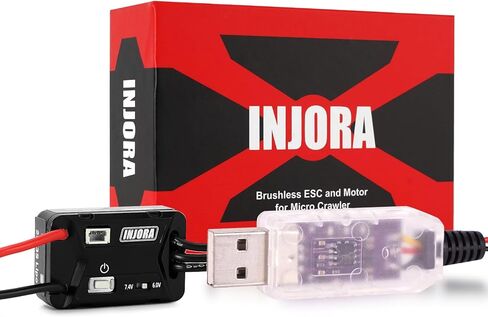 INJORA فرش مايكرو MBL32 ESC لـ 1/18 1/24 RC الزاحف TRX4M Ascent18 SCX24 ترقية in Saudi Arabia